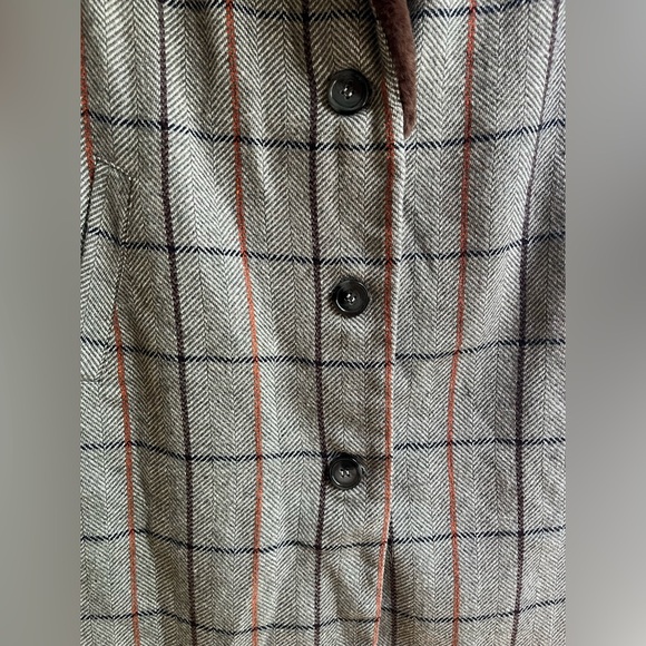 ANTHROPOLOGIE- FRENCHMAUVE Eva Faux Fur Trimmed Coat - Picture 5 of 13